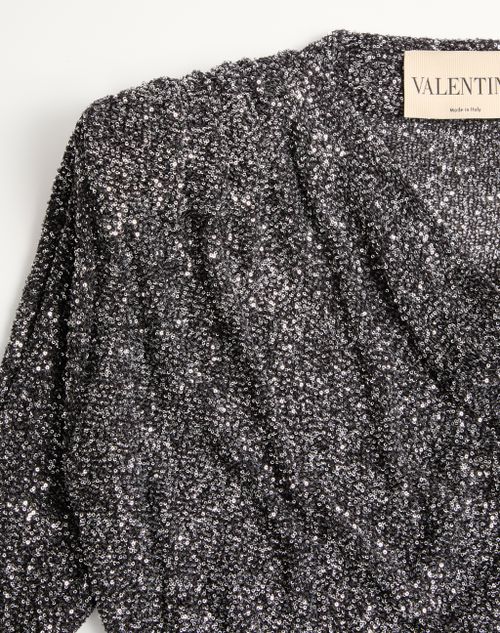 Valentino - Sequin Thread Jumper - Black/silver - Woman - Knitwear