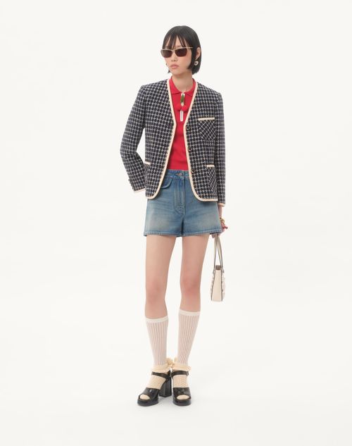 Valentino - Denim Shorts - Blue - Woman - Denim