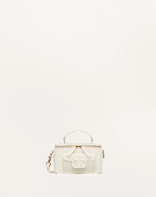 Valentino Garavani Mini Locò Handbag In Calfskin Woman Ivory Uni