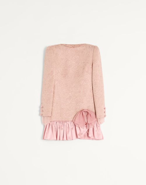 Valentino - Floral Matelassé Short Dress - Vintage Rose - Woman - Dresses