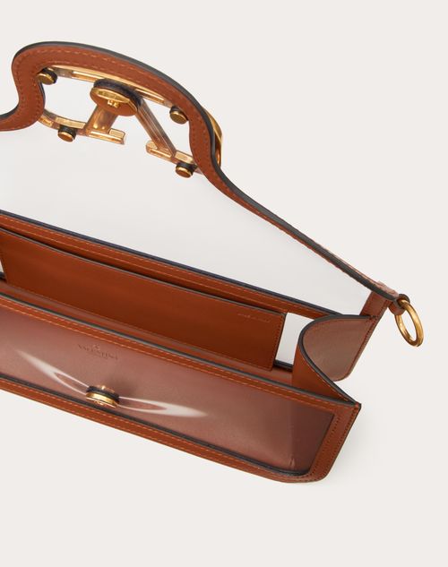 Valentino Garavani - ロコ クリアポリマー素材 ショルダーバッグ - クリア/サドルブラウン - ウィメンズ - ショルダーバッグ