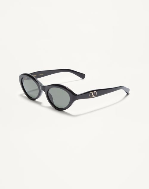 Valentino - Cat-eye Acetate Eyewear - Black/grey - Woman - Eyewear