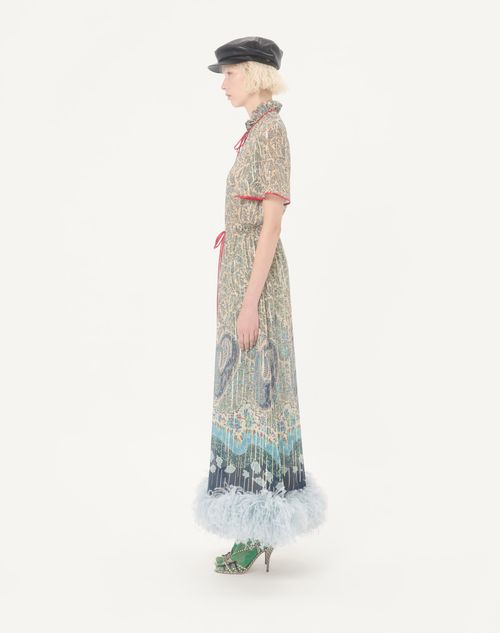 Valentino - Pekin Midi Dress With Voyage Imaginaire Paisley - Multicolor - Woman - Dresses