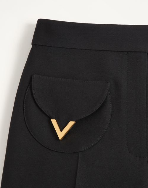 Valentino - Crepe Couture Trousers - Black - Woman - Pants And Shorts