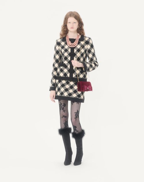 Valentino Garavani - Vlogo Signature Mini Velvet Shoulder Bag - Maroon - Woman - Clutches