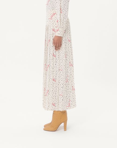 Valentino - 플루스 드 푸아 버블 프린트 크레이프 드 신 스커트 - 바닐라/멀티컬러 - 여성 - 스커트