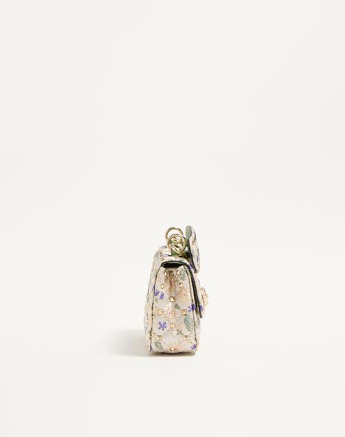 Valentino Garavani - Valentino Garavani Rockstud Spike Small Jacquard Fabric Bag - Multicolor - Woman - Shoulder Bags