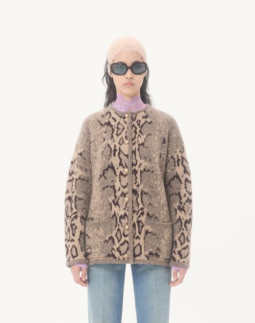 Valentino - Cashmere Animal Print Cardigan - Animal Print - Woman - Jackets And Blazers