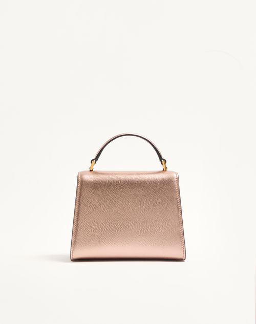 Valentino Garavani - Valentino Garavani Vsling Mini Handbag In Laminated Grainy Calfskin With Jewel Logo - Rose Cannelle - Woman - Top Handle Bags