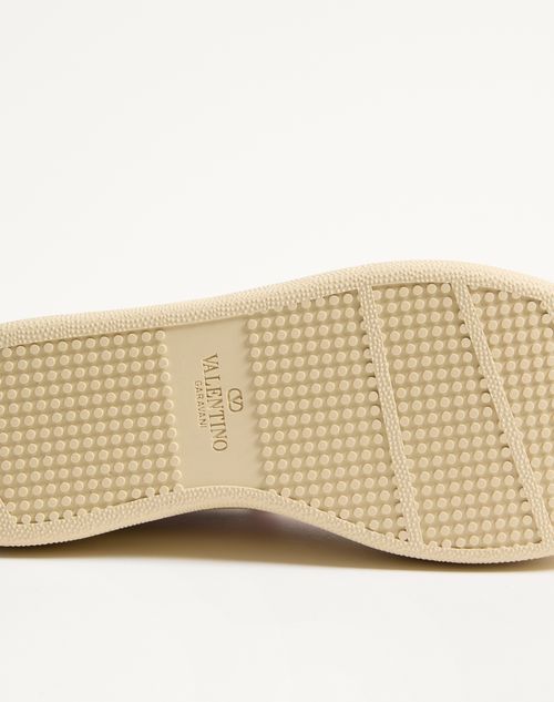 Valentino Garavani - Royco Flatform Sneaker In Vichy Nappa Calfskin With Le Chat De La Maison Pattern - White - Woman - Sneakers