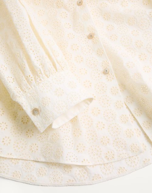 Valentino - Daisy Sangallo Polka Dot Shirt - Ivory - Woman - Shirts & Tops