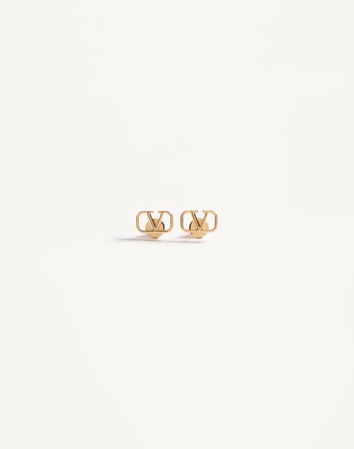 Valentino Garavani - Vlogo Signature Metal Earrings - Gold - Woman - Jewelry