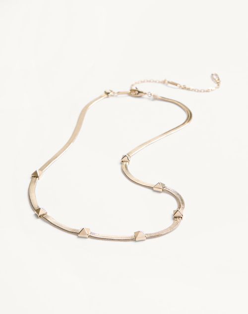 Valentino Garavani - Valentino Rockstud Halskette Aus Metall - Platin - Mann - Schmuck Und Uhren