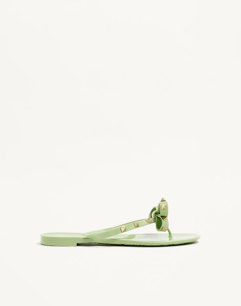 Valentino Garavani Women's Mint Rockstud Rubber Slipper Woman 41