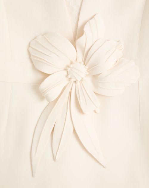 Valentino - Embroidered Crepe Couture Dress - Ivory - Woman - Dresses