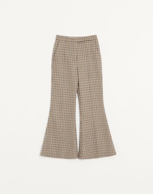 Valentino Houndstooth Trousers Woman Beige 38