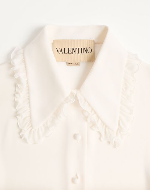 Valentino - Crepe De Chine Shirt - Ivory - Woman - Shirts And Tops