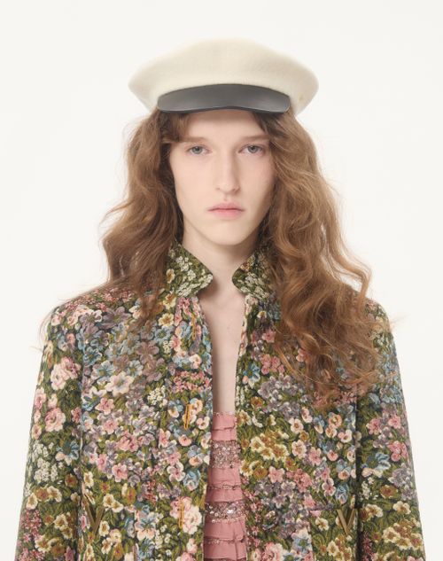 Valentino - Caban In Gobelin Apres L'hiver Fiorellini - Black/multicolour - Woman - Jackets And Blazers