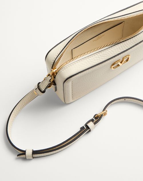 Valentino Garavani - Valentino Garavani Alltime Mini Shoulder Bag In Grainy Calfskin - Ivory - Woman - Clutches