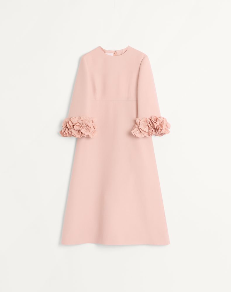 Valentino Women's Vintage Rose Crepe Couture Midi Dress Woman 50