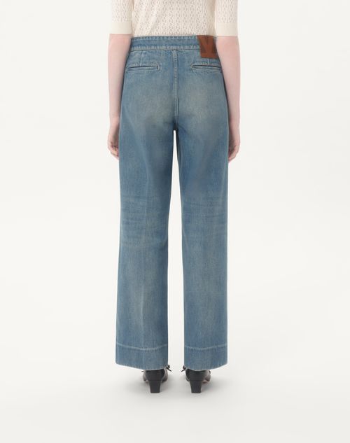 Valentino - Denim Pants - Blue - Woman - Denim