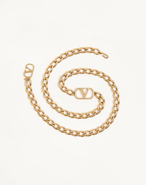 Valentino Garavani - Vlogo Signature Chain Belt - Gold - Woman - Belts