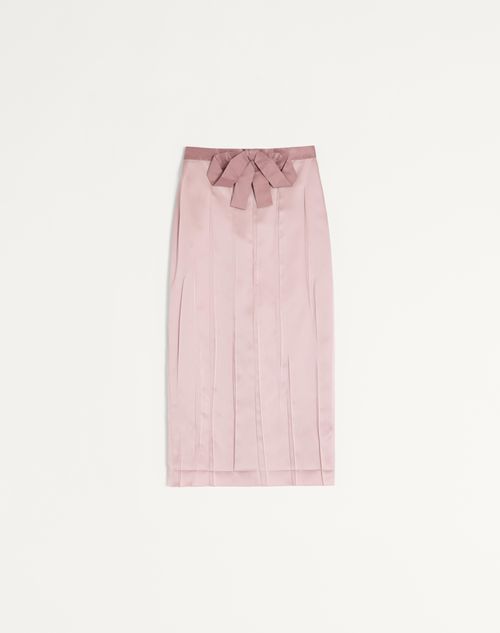 Valentino - Satin Skirt - Mauve - Woman - Skirts