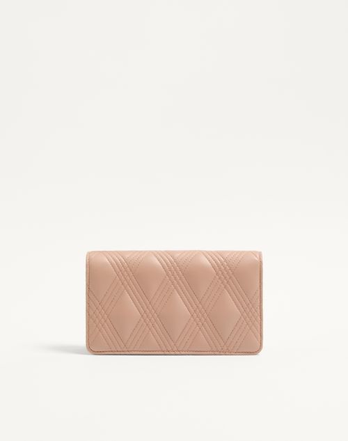 Valentino Garavani - Valentino Garavani Quiltie 67 Mini Shoulder Bag In Quilted Nappa Leather - Rose Cannelle - Woman - Clutches