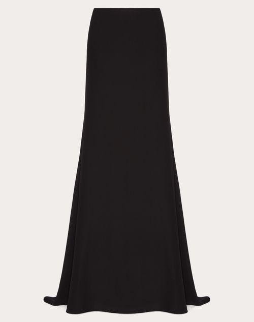 Shop Valentino Cady Couture Long Skirt Woman Black 48