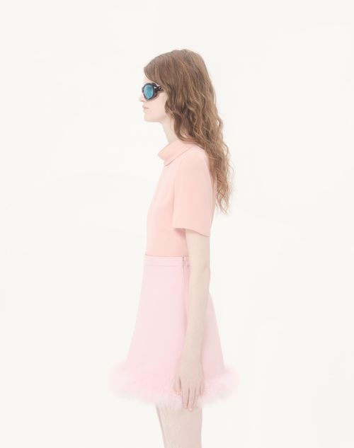 Valentino - Georgette Top - Rose - Woman - Shirts And Tops