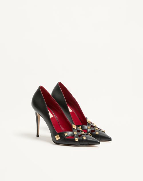 Valentino Garavani - Studdy Kidskin Pumps 100mm - Black - Woman - Pumps