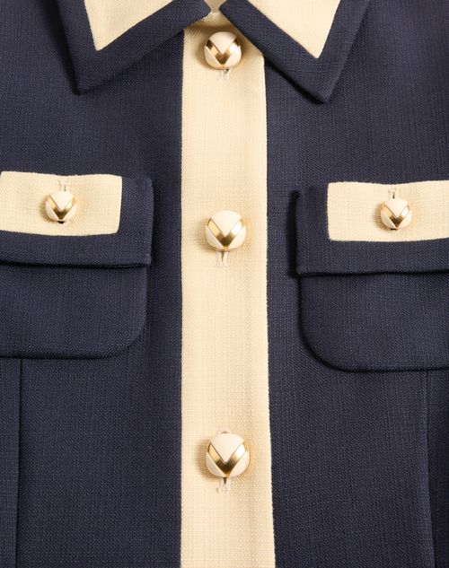 Valentino - Caban - Provence Blue/birch - Woman - Jackets And Blazers