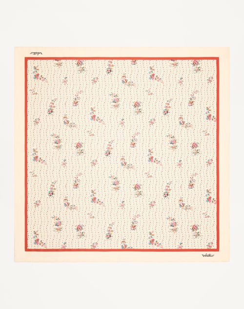 Valentino Garavani - Papier Floreal Silk Scarf - Butter - Woman - Soft Accessories