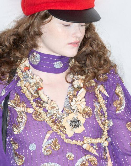 Valentino Garavani - Jardin Aquatique Necklace In Metal And Shells - Gold - Woman - Fashion Jewelry