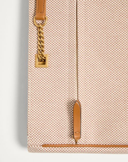 Valentino Garavani - Valentino Garavani Viva Superstar Large Canvas Shopping Bag - Natural/spice - Woman - Totes