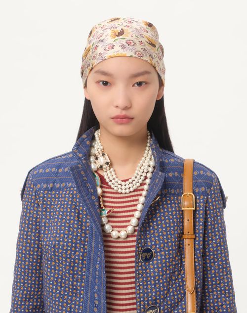 Valentino - Silk Sweater - Red/ecru - Woman - Knitwear