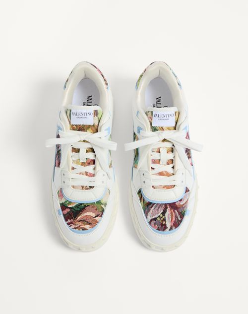 Valentino Garavani - Low Top Freedots Trainer In Calfskin And Fabric - White/multicolour - Man - Trainers