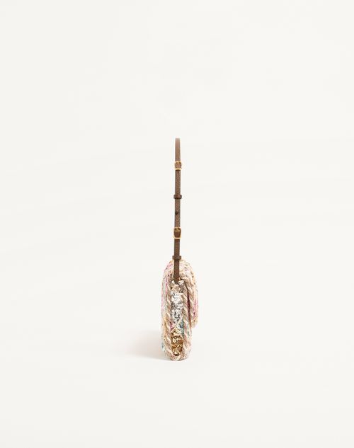 Valentino Garavani - Valentino Garavani Devain Small Shoulder Bag With Rhombelle Embroidery. - Multicolour - Woman - Shoulder Bags