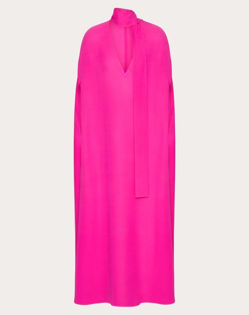 Valentino Silk Scarf-detail Maxi Dress In Pink Pp
