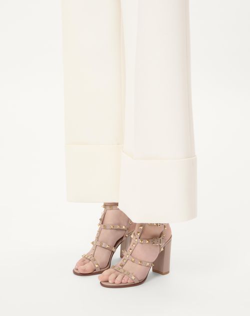 Valentino Garavani - Rockstud Ankle Strap Sandal 90 Mm - Poudre - Woman - Sandals