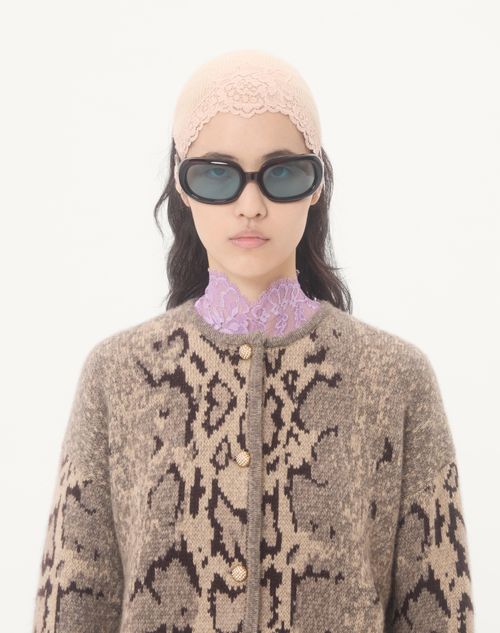 Valentino - Cashmere Animal Print Cardigan - Animal Print - Woman - Jackets And Blazers