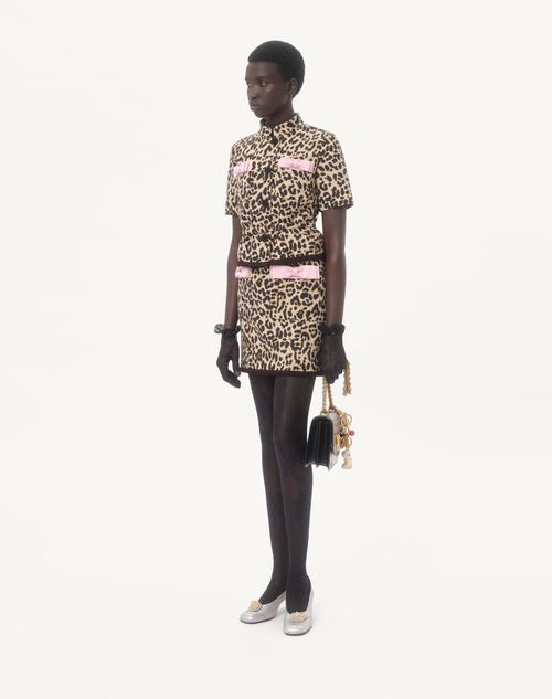 Valentino - Crepe Couture Jacket With Animalier Print - Animal Print - Woman - Jackets And Blazers