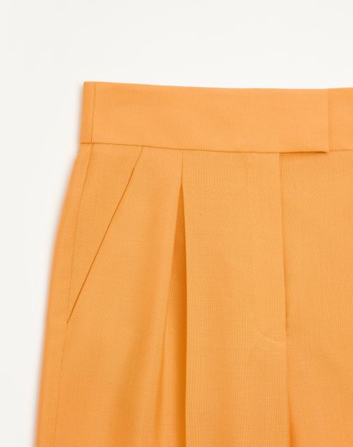 Valentino - British Mohair Trousers - Orange - Woman - Trousers And Shorts