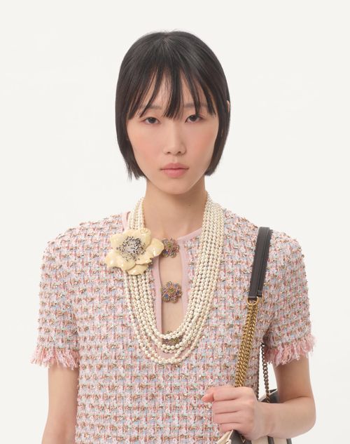 Valentino - Embroidered Ribbon Tweed Short Dress - Multicolour - Woman - Dresses