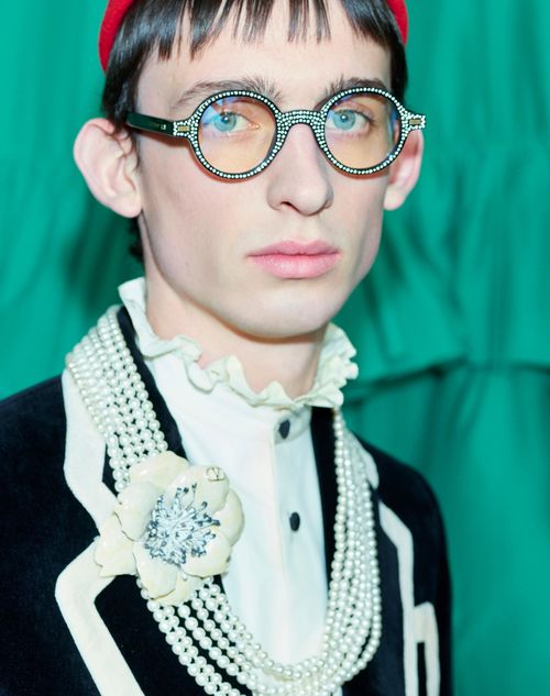 Valentino Garavani - Valentino Garavani Fleur Lumineuse Necklace In Metal, Enamel, Pearls And Fabric - Gold/cream - Man - Jewellery
