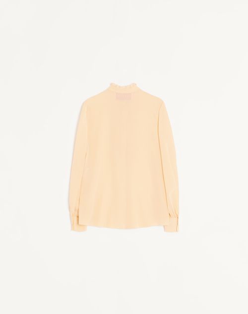Valentino - Crepe De Chine Shirt - Birch - Woman - Shirts And Tops