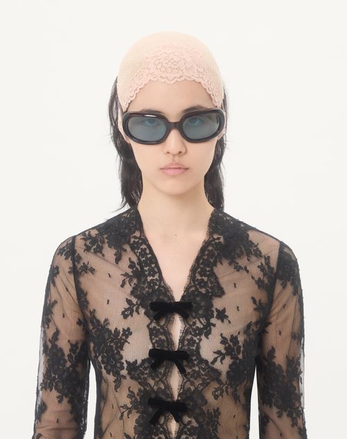 Valentino - Lace Shirt With Bows - Black - Woman - Shirts And Tops