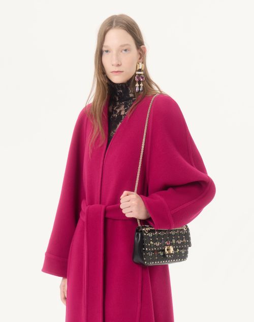 Valentino - Soft Drap Coat - Raspberry - Woman - Coats And Outerwear