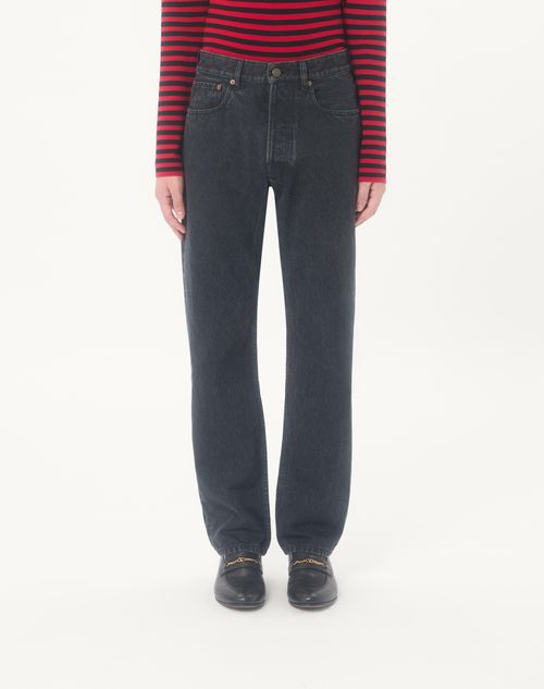 Valentino - Valentino Denim Trousers - Black - Man - Denim
