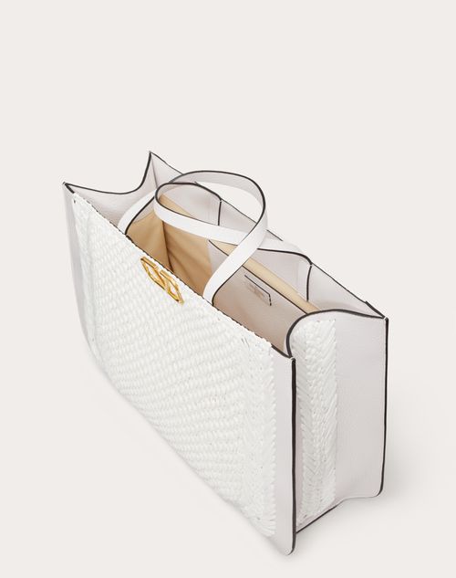 Valentino Garavani - Vロゴ シグネチャー ラフィア ハンドバッグ - ウィメンズ - トート